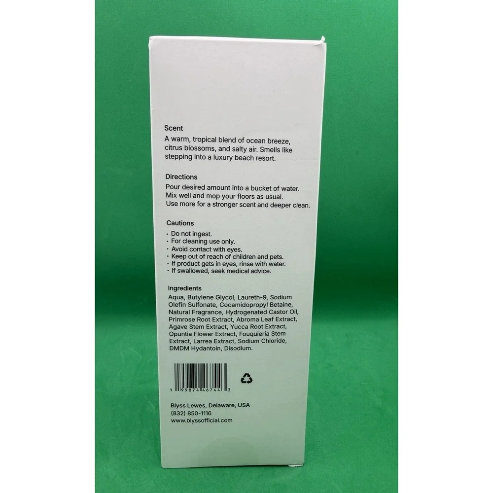 Blyss Mop Soap - Concentrate In Box - Brazillian Waves 16.9 Fluid Oz 500 mL